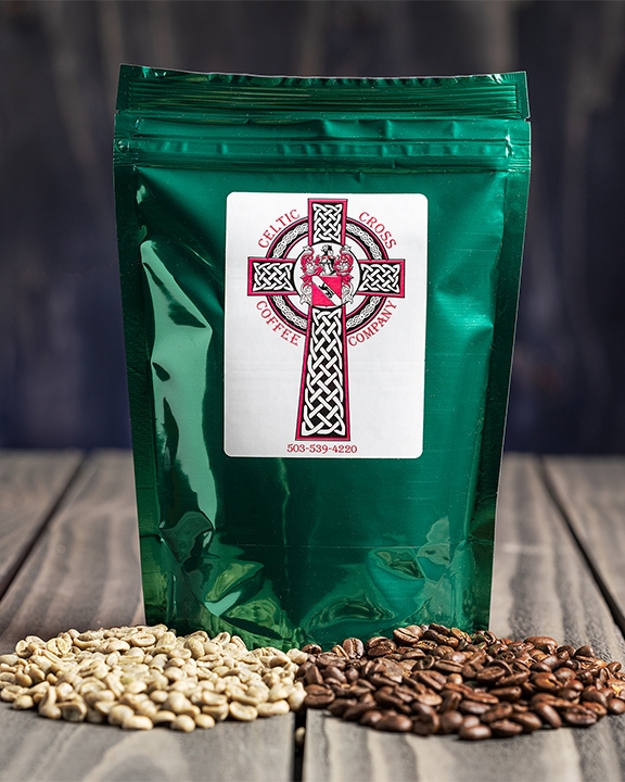 Celtic Cross Coffee Panama Beans one half pound bag